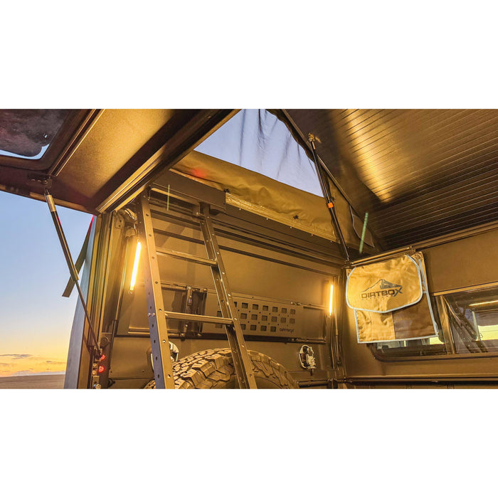Dirtbox Overland Canopy Camper – Modular Truck Camper Shell / Topper for Mid-Size & Full-Size Trucks (Tacoma, Rivian, Tundra, F-150, Quatermaster, Gladiator, Ram, Silverado)