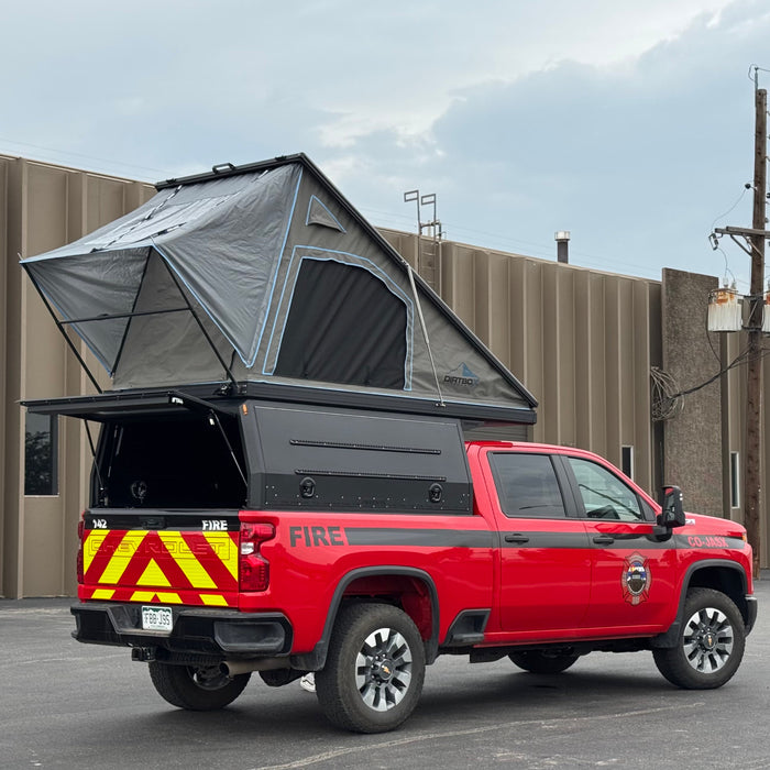 Dirtbox Overland Canopy Camper – Modular Truck Camper Shell / Topper for Mid-Size & Full-Size Trucks (Tacoma, Rivian, Tundra, F-150, Quatermaster, Gladiator, Ram, Silverado)