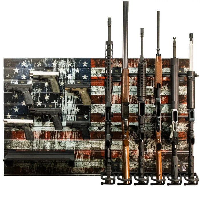 Hold Up Displays HD93-F American Flag Gun Wall Bundle