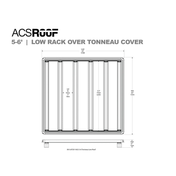 Leitner Designs ACS ROOF | Over Truck Bed Low Platform Rack for TONNEAU Covers