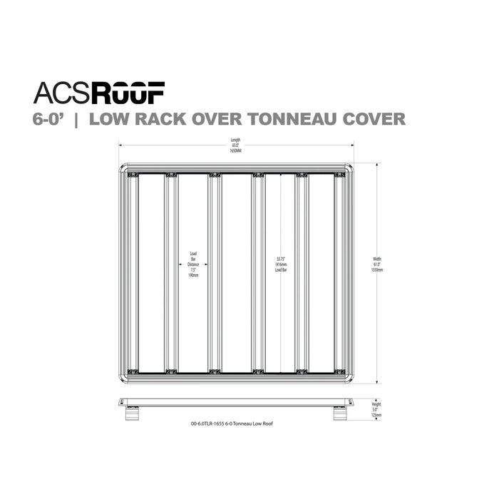 Leitner Designs ACS ROOF | Over Truck Bed Low Platform Rack for TONNEAU Covers