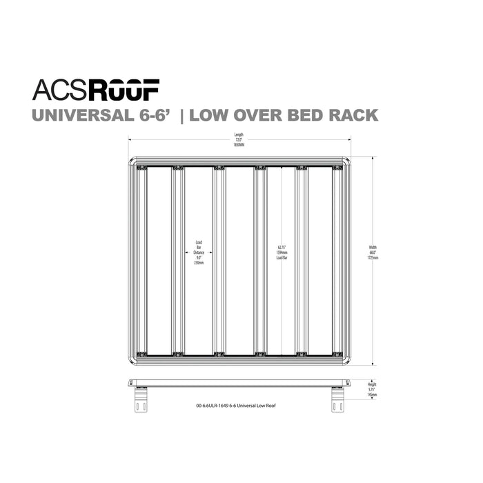 Leitner Designs ACS ROOF | Universal Over Truck Bed Low Platform Rack