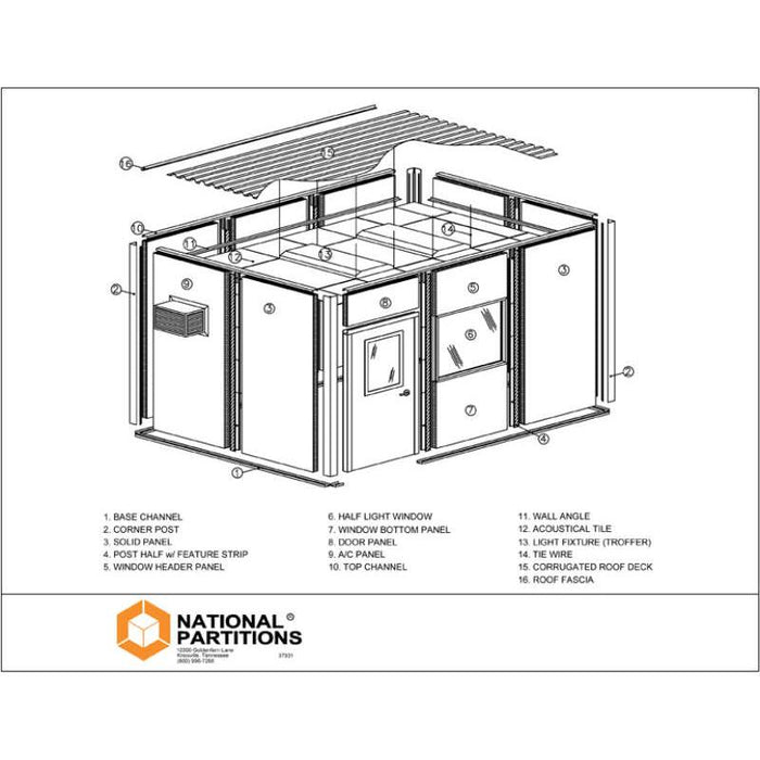 National Partitions Modular Cleanroom 12x12x10-high