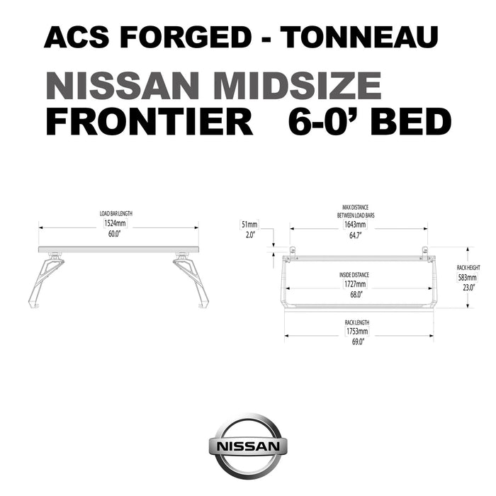 Leitner Designs ACS Forged Tonneau - Rack Only - Nissan