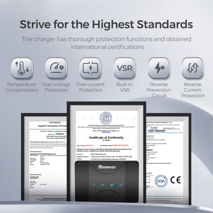 Renogy DCC30S 12V 30A Dual Input DC-DC On-Board Battery Charger with MPPT with Renogy ONE Core