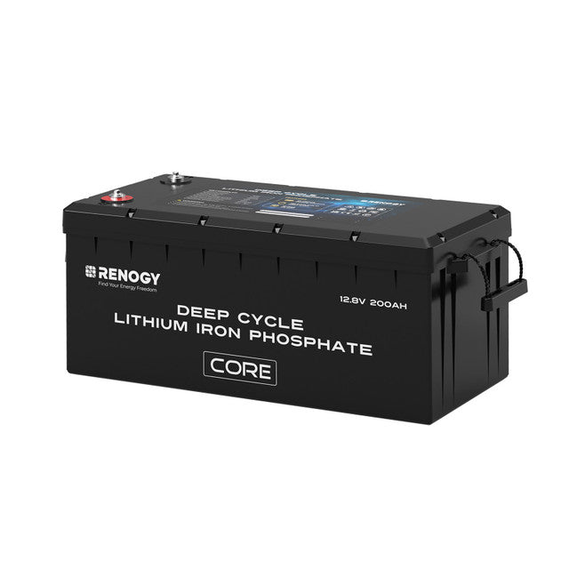 Renogy  12V 200Ah Core Series Deep Cycle Lithium Iron Phosphate Battery - Supports Series Connection for 24V/48V Systems