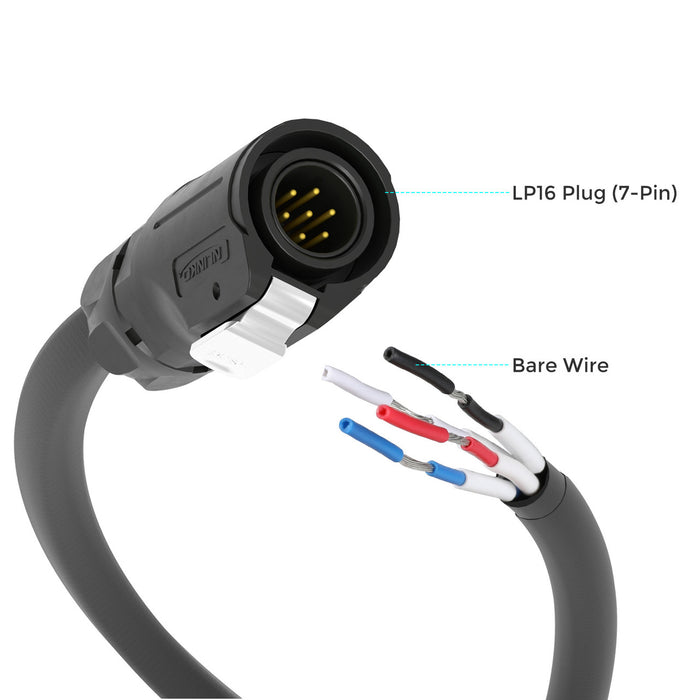 Renogy LP16 Plug (7-Pin) to Bare Wire