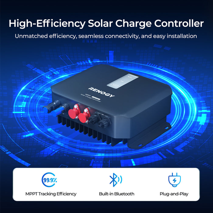 Renogy REGO 12V/24V/36V/48V 30A MPPT Solar Charge Controller