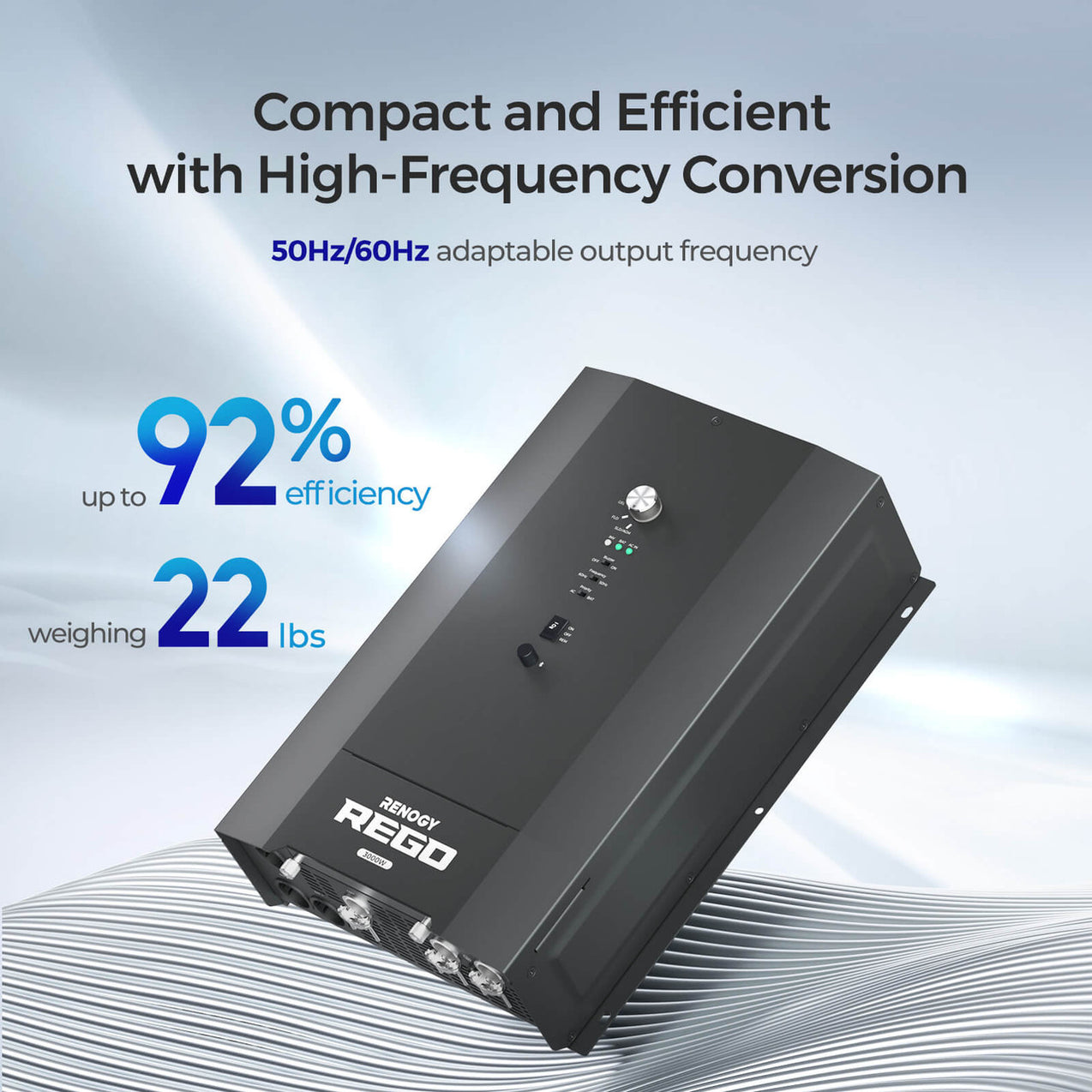 Renogy REGO 3000W 12V Pure Sine Wave HF Inverter Charger Split-phase D ...