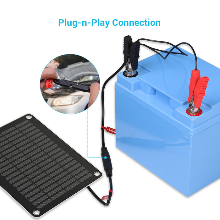 5W Solar Battery Charger and Maintainer