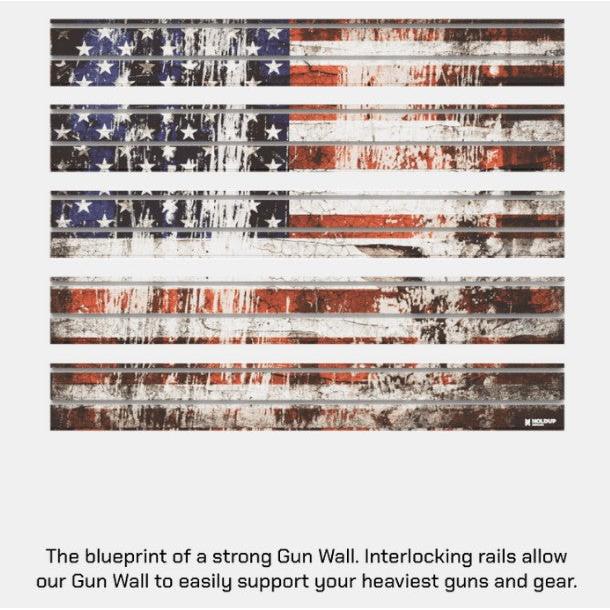 Hold Up Displays HD93 American Flag Gun Wall Bundle