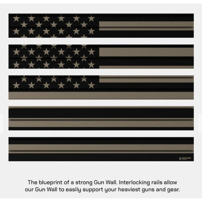 Hold Up Displays HD93 American Flag Gun Wall Bundle