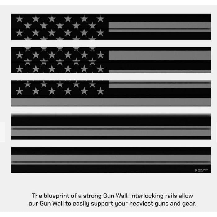 Hold Up Displays HD93 American Flag Gun Wall Bundle