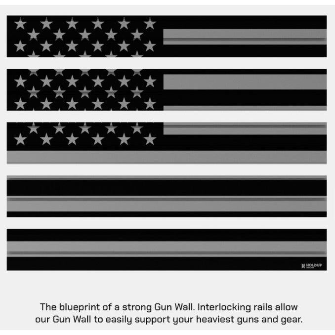 Hold Up Displays HD93 American Flag Gun Wall Bundle