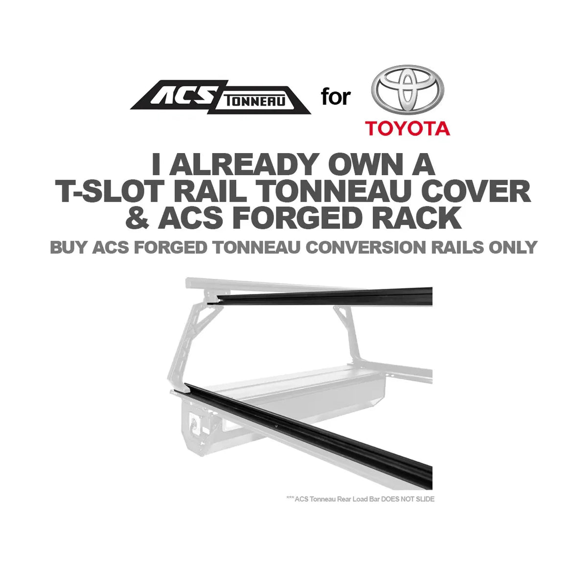 Leitner Designs ACS Forged Tonneau - Rails Only - Toyota — Ironclad Sentry