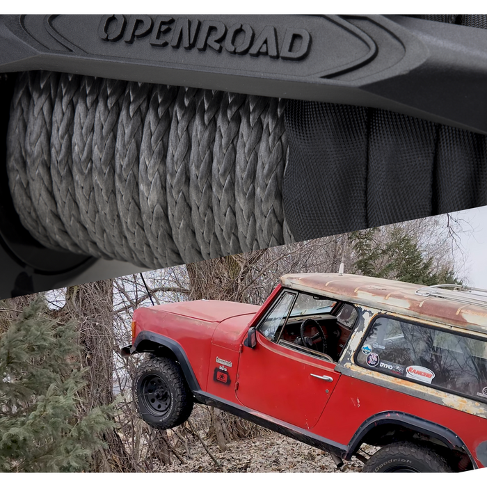 OPENROAD 12,000lbs Electric Winch with Synthetic Rope-Panther Series 3S
