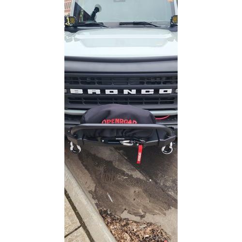 OPENROAD Winch Protection Cover Heavy Duty Waterproof Dust-proof Black Neoprene,Ideal for 2000-17500lbs