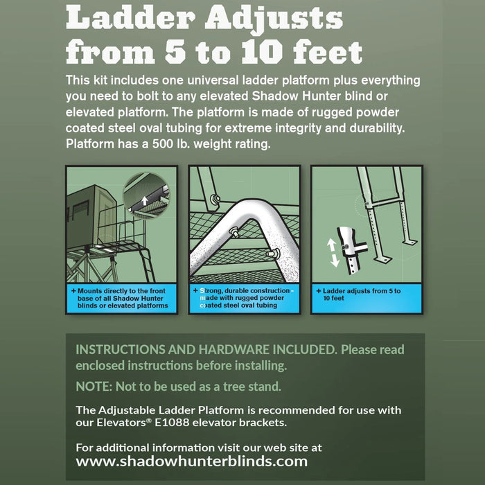 Elevators Adjustable Ladder Platform — Ironclad Sentry