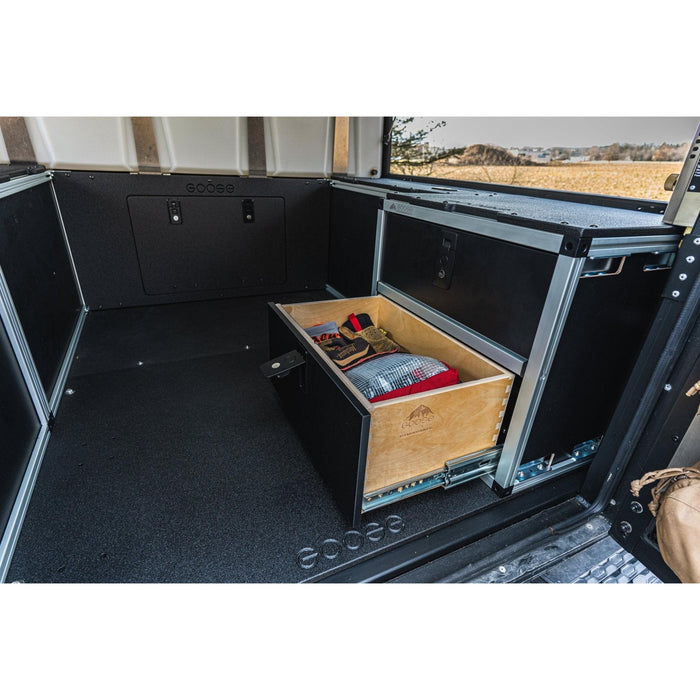 Alu-Cab Canopy Camper V2 - Toyota Tacoma 2005-Present 2nd & 3rd Gen. - Rear Double Drawer Module - 5' Bed