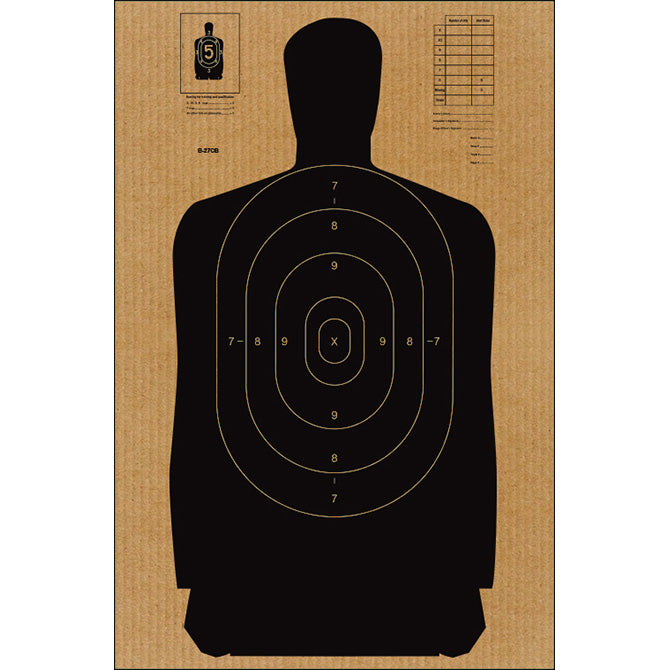 Action Target B-27 Cardboard Target (Black)