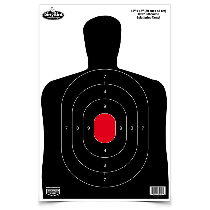 Action Target Dirty Bird 12" x 18" BC-27 Silhouette Splatter Target