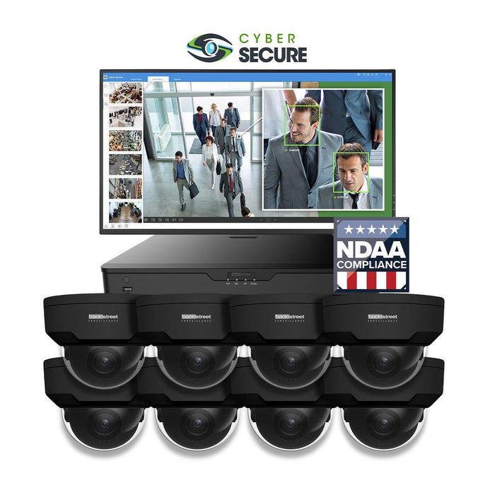 BackStreet Surveillance (CSK8-100BLTE) 8 Camera Black Dome Surveillance System