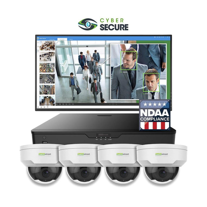 BackStreet Surveillance (CSK4-100LTE) White 4 Dome Security Camera System