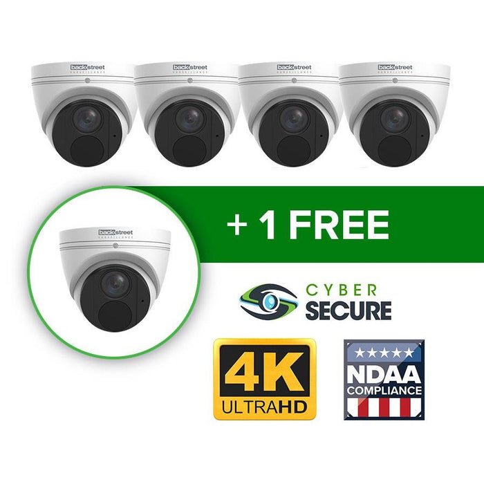 BackStreet Surveillance (CS90-4K) Buy 4 Get 5, 4K Vandal Dome