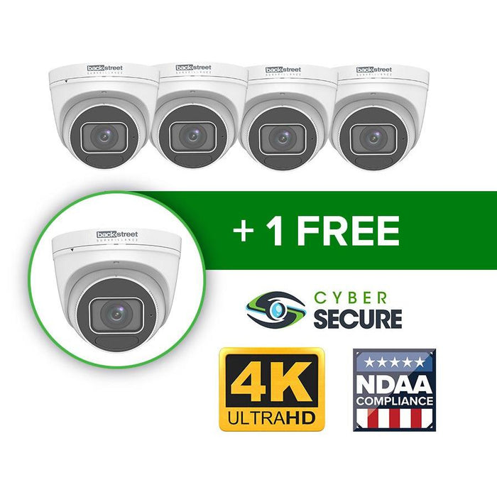 BackStreet Surveillance (CS130MZ) Buy 4 Get 5, 4K Zoom Camera