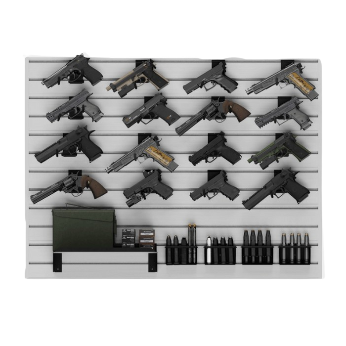 Hold Up Displays HD109 16 Pistol Gun Wall Bundle