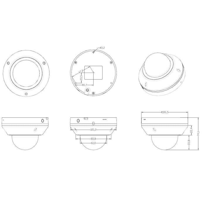 BackStreet Surveillance (PTZ-Dot) Mini Indoor or Outdoor Pan-Tilt-Zoom
