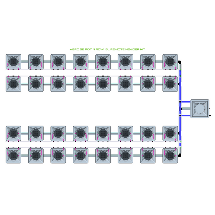 Alien Hydroponics AERO 32 Pot 4 Row Kit