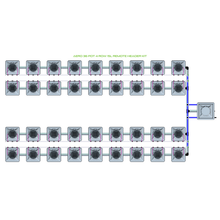 Alien Hydroponics AERO 36 Pot 4 Row Kit