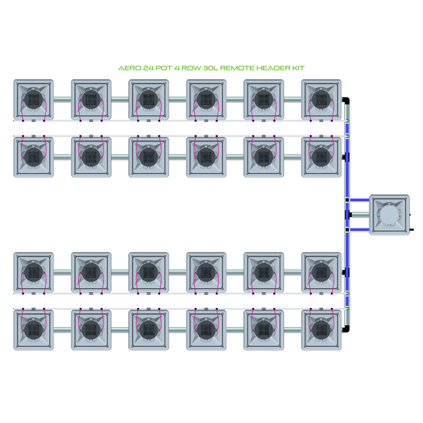 Alien Hydroponics AERO 24 Pot 4 Row Kit