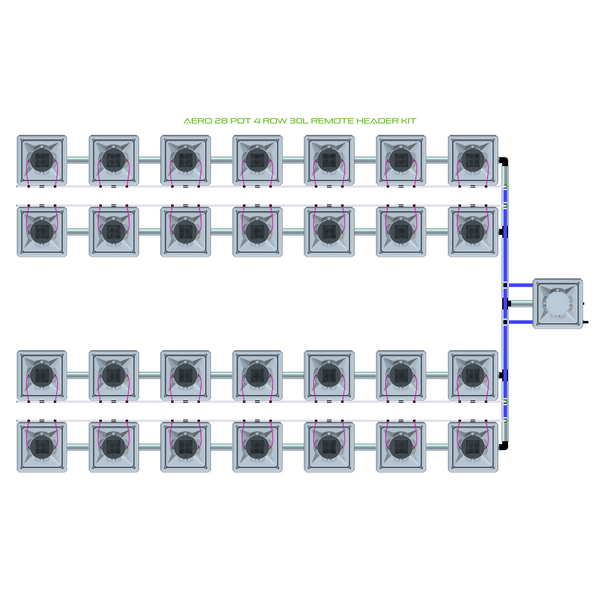 Alien Hydroponics AERO 28 Pot 4 Row Kit