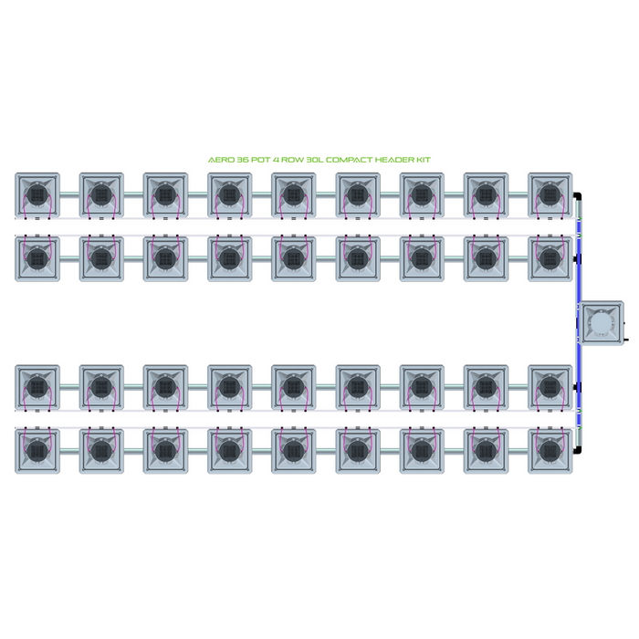 Alien Hydroponics AERO 36 Pot 4 Row Kit