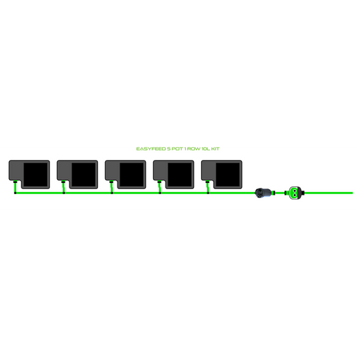 Alien Hydroponics EasyFeed 5 Pot 1 Row Kit