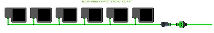 Alien Hydroponics EasyFeed 6 Pot 1 Row Kit