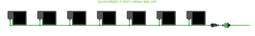 Alien Hydroponics EasyFeed 7 Pot 1 Row Kit