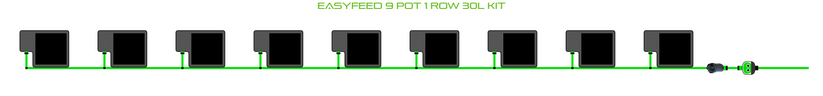 Alien Hydroponics EasyFeed 9 Pot 1 Row Kit