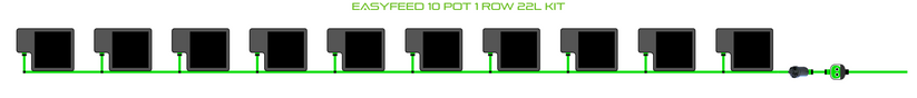 Alien Hydroponics EasyFeed 10 Pot 1 Row Kit