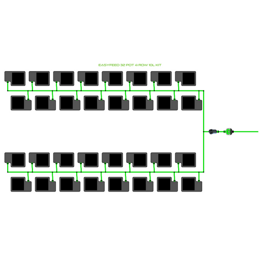 Alien Hydroponics EasyFeed 32 Pot 4 Row Kit