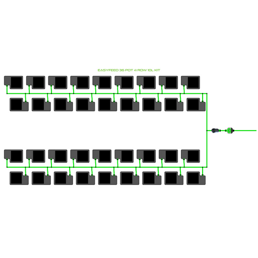 Alien Hydroponics EasyFeed 36 Pot 4 Row Kit
