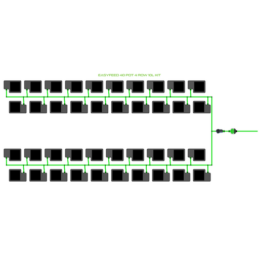 Alien Hydroponics EasyFeed 40 Pot 4 Row Kit