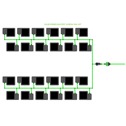 Alien Hydroponics EasyFeed 24 Pot 4 Row Kit