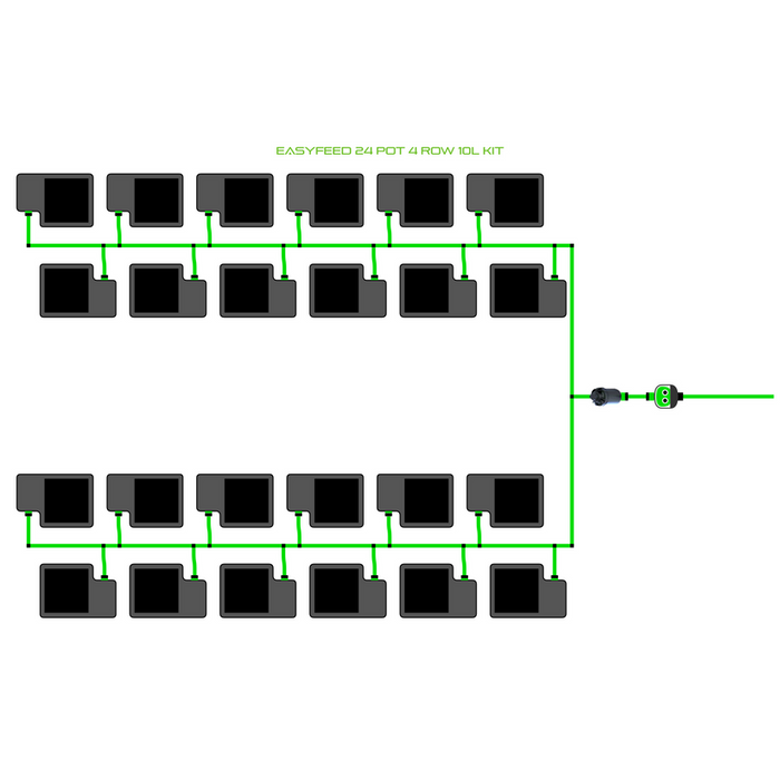 Alien Hydroponics EasyFeed 24 Pot 4 Row Kit