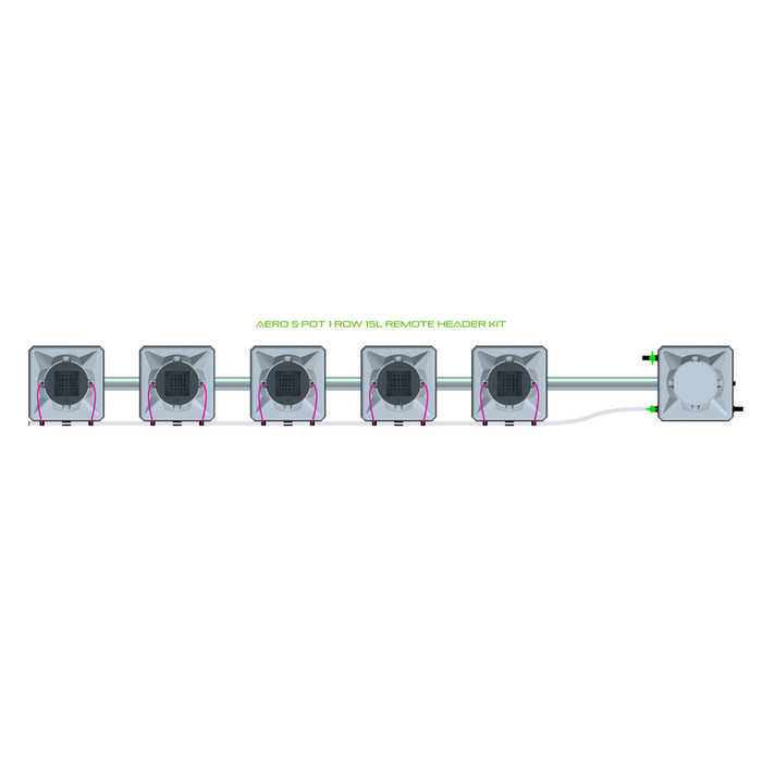 Alien Hydroponics AERO 5 Pot 1 Row Kit