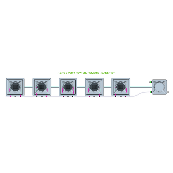 Alien Hydroponics AERO 5 Pot 1 Row Kit