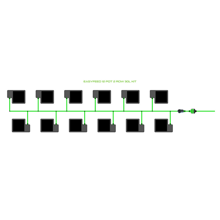 Alien Hydroponics EasyFeed 12 Pot 2 Row Kit