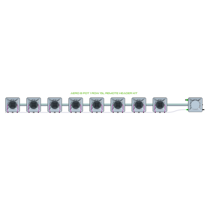 Alien Hydroponics AERO 8 Pot 1 Row Kit